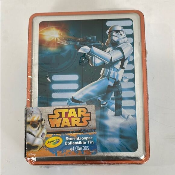 SEALED 2015 Crayola Stormtrooper Collectors 64 Crayon Tin Disney - Picture 1 of 4